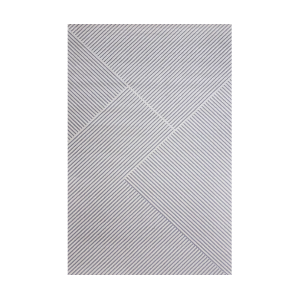 Emrys Stripes Textured Rug with geometric striped design