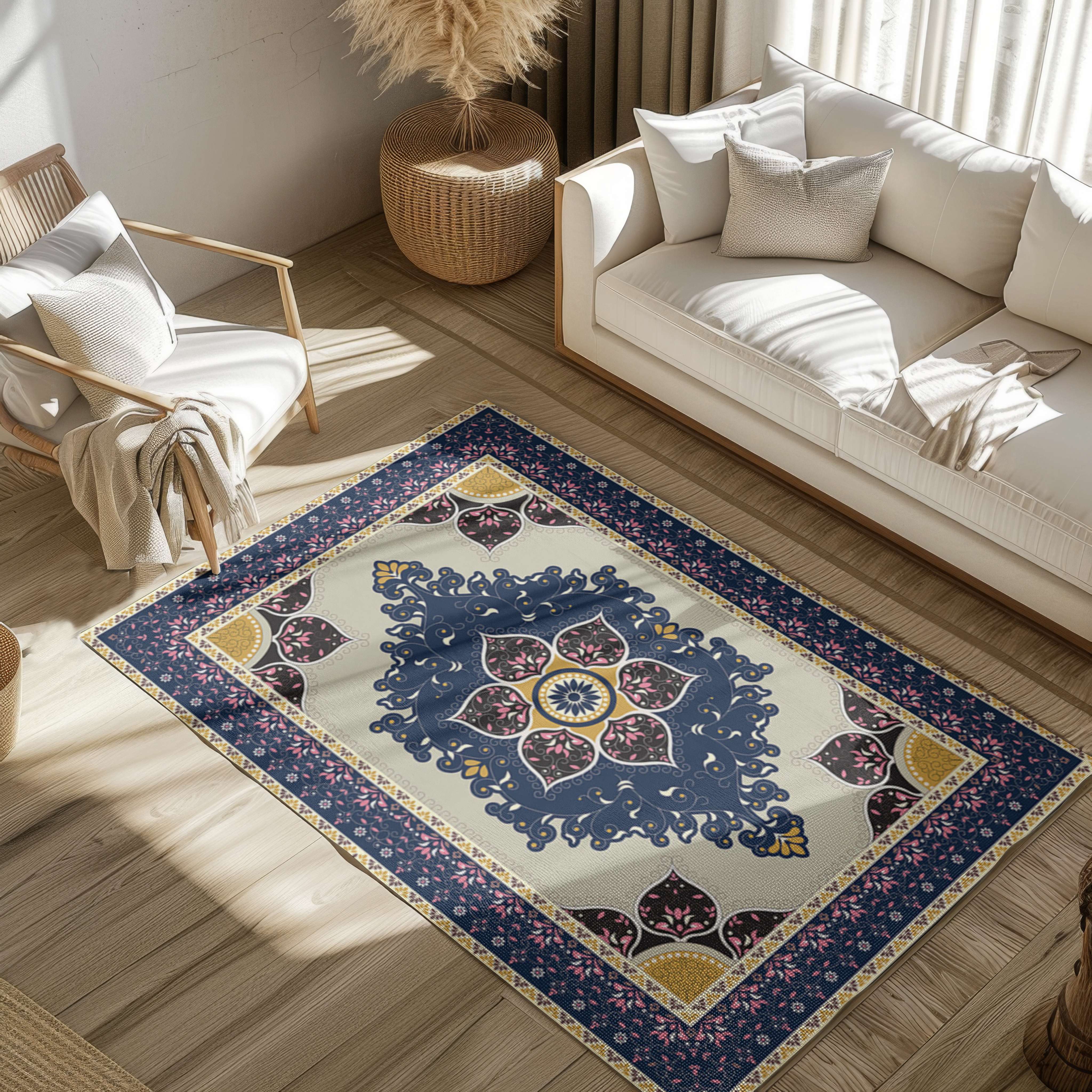 Murmures d'Aigue-Marine Scandinaves Tapis