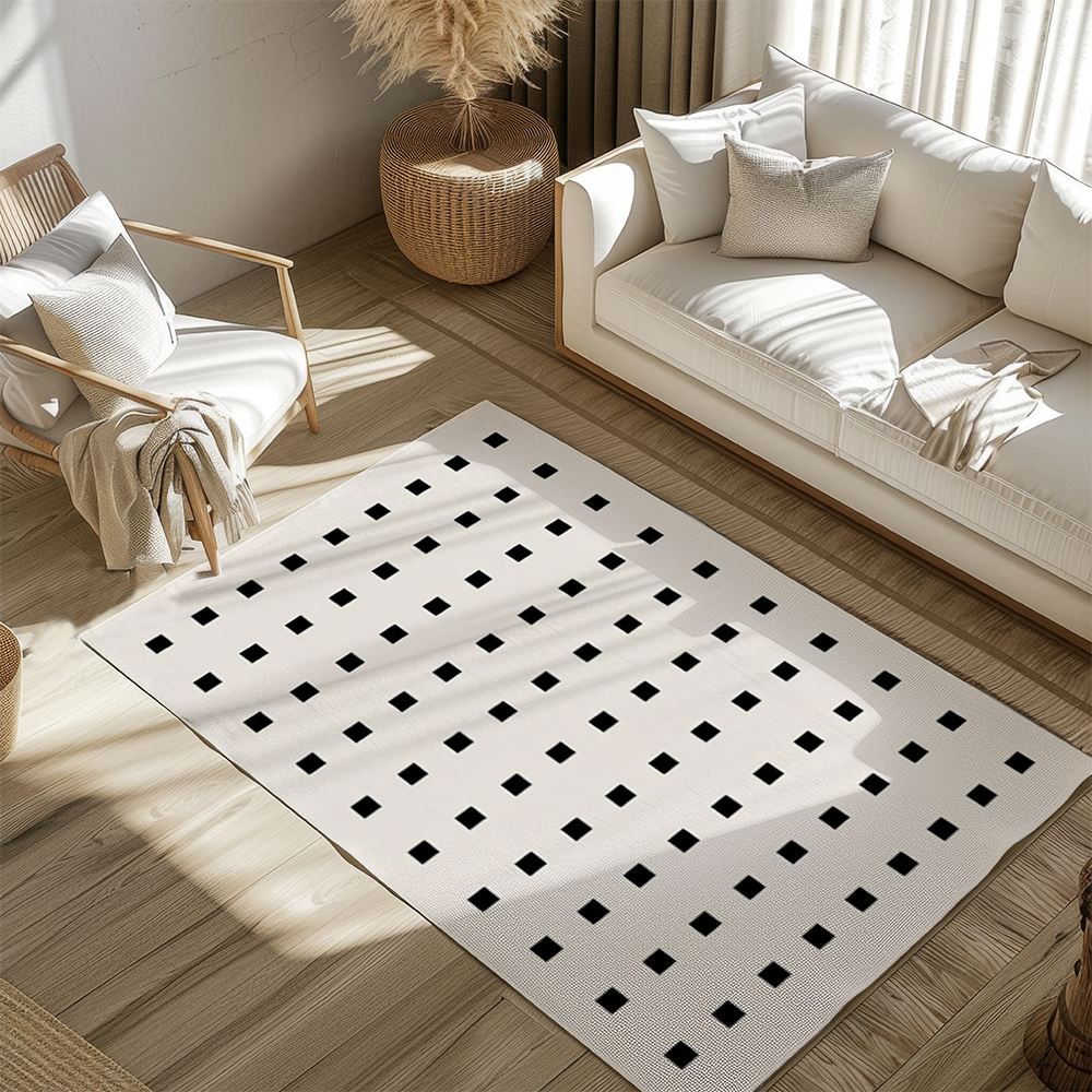 Tapis Doux Chuchotement Blanc Marron