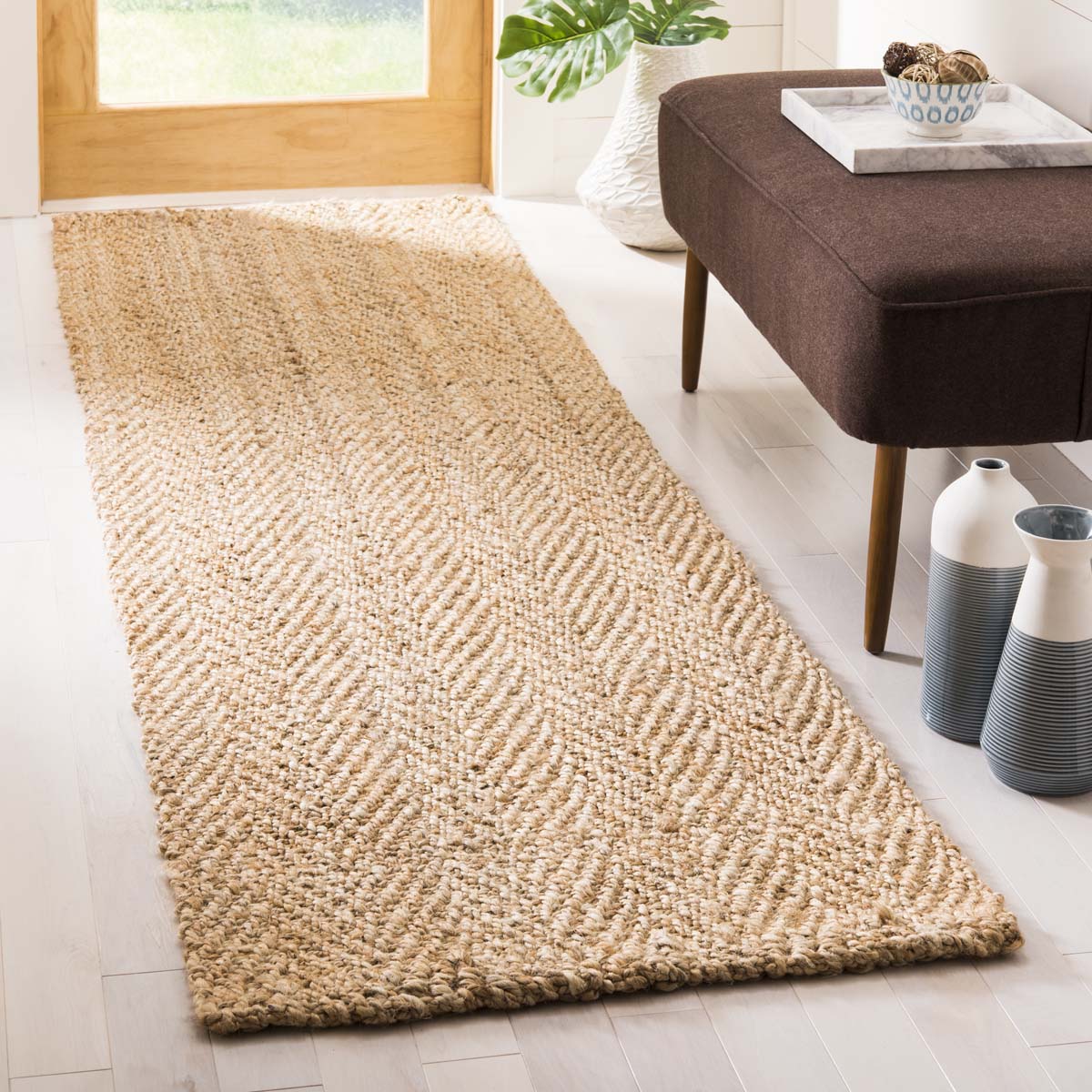 Tapis Rêveries Echo Stries Bois Naturel