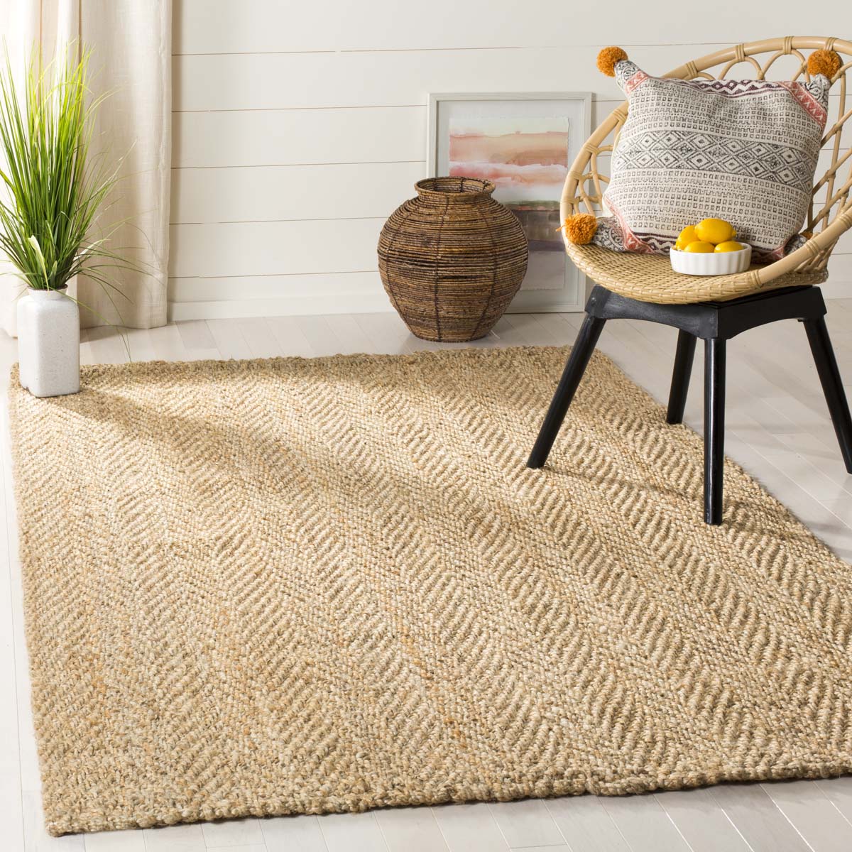 Tapis Rêveries Echo Stries Bois Naturel