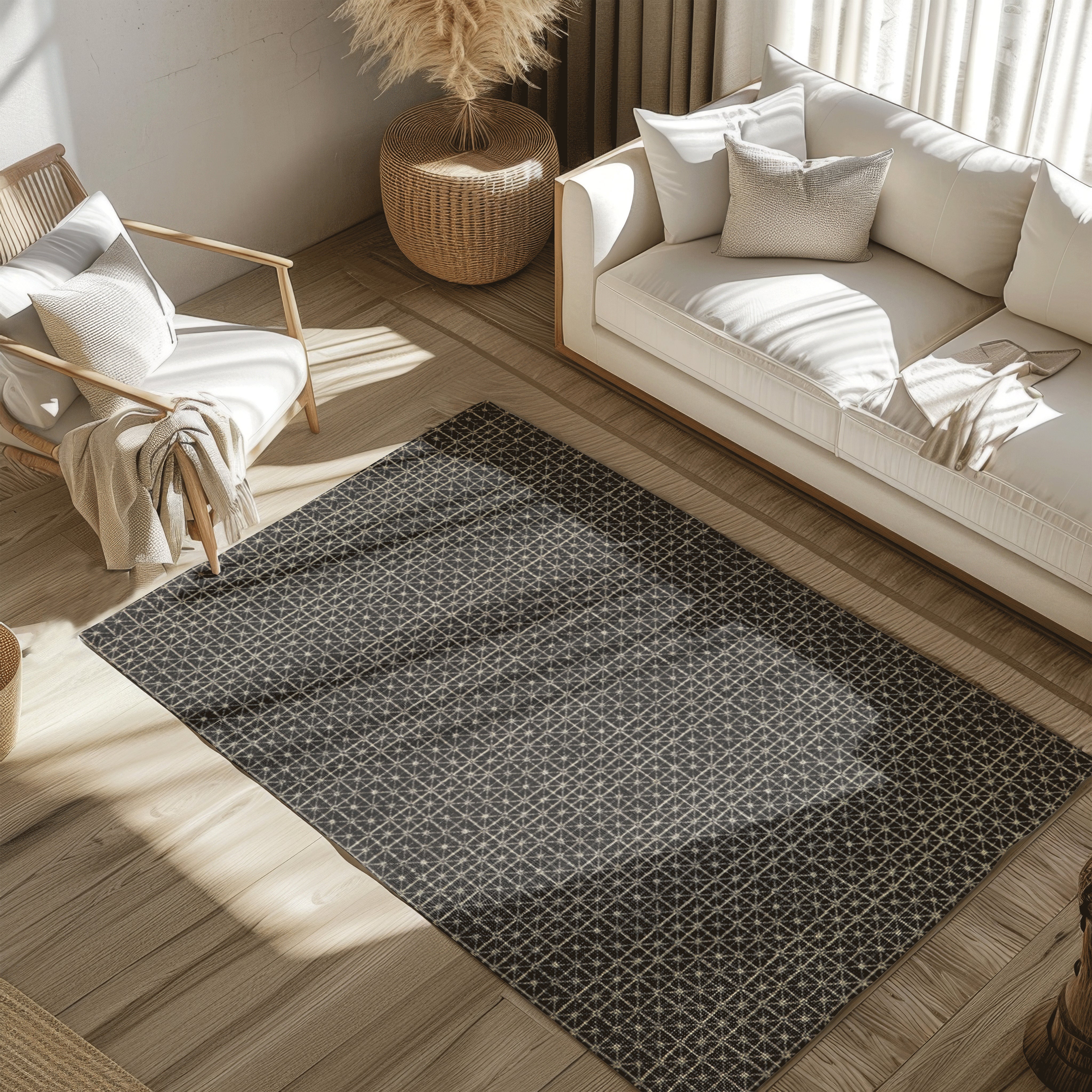 Révérence Silencieuse Moderne Tapis